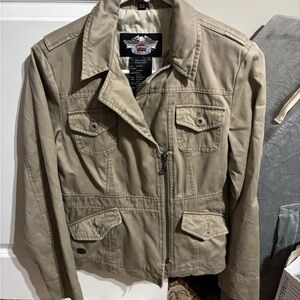 Harley-Davidson Beige Jacket with Logo